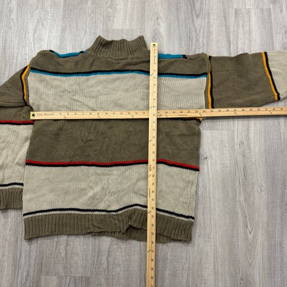 Vintage Geometric Knit Sweater Size Large Tribal Aztec Pullover 90s Native 1990s - Picture 6 of 6